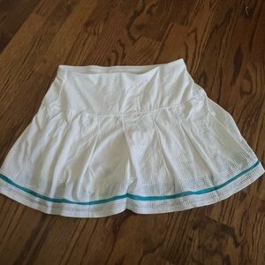 Lucky in Love white and blue tennis skirt